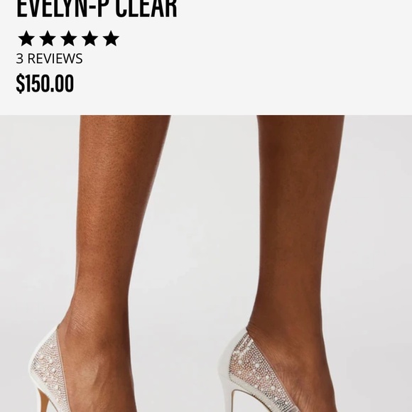 Size 9 Steve Madden Evelyn P Clear Heels - Picture 3 of 3